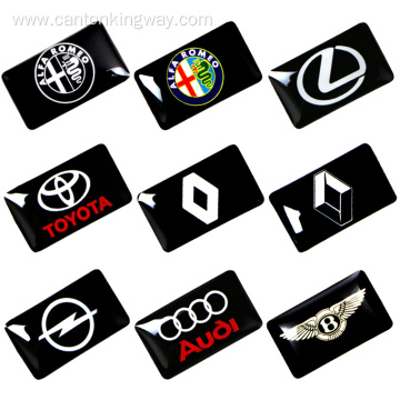 Epoxy Resin Dome Car Brand Label Sticker